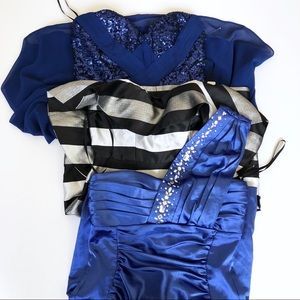(3) Formal/semi Formal short mini dresses bundle